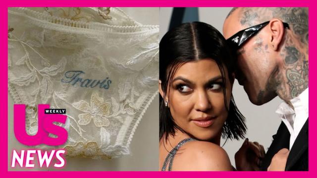 Travis Barker Posts Kourtney Kardashian's Engraved Underwear