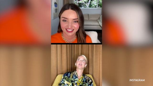 Katy Perry and her fiancé Orlando Bloom's ex-wife Miranda Kerr and are  total style opposites during rare reunion - see photos